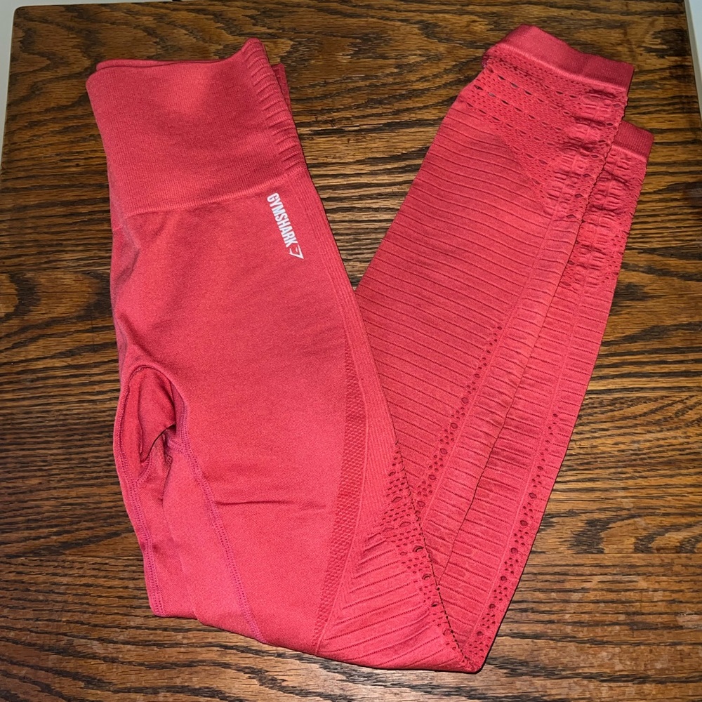 SOLD——Gymshark Energy Seamless Leggings- Red